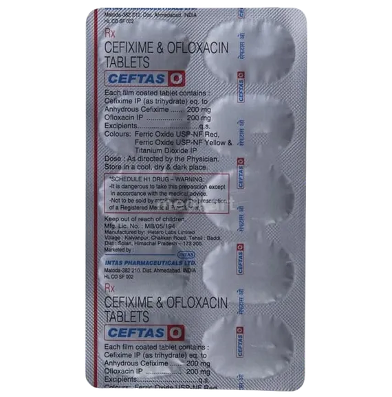 ceftas o tablet 10's